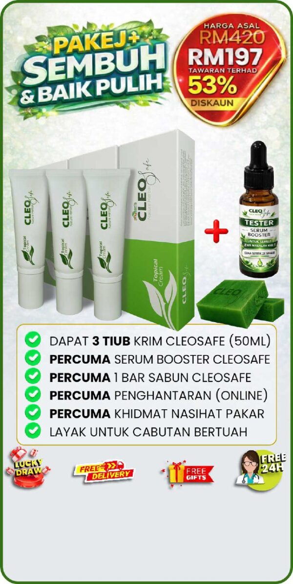CLEOSAFE PAKEJ SEMBUH DAN BAIK PULIH